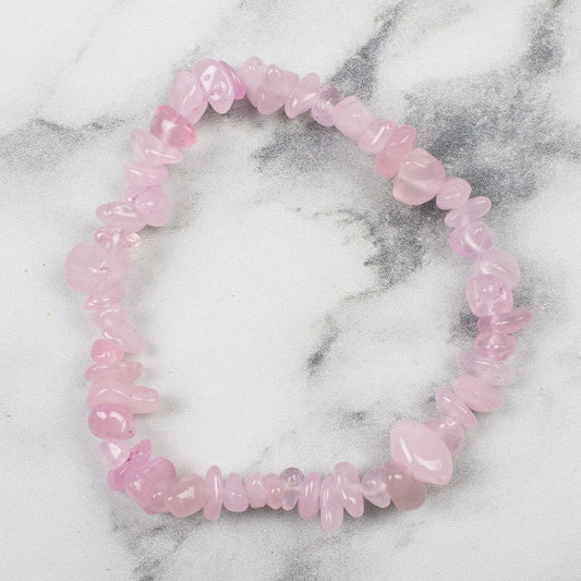 Rose Quartz Chip Bracelet