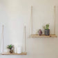 Wooden Rope Swing Wall Plant Tray