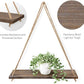 Wooden Rope Swing Wall Plant Tray