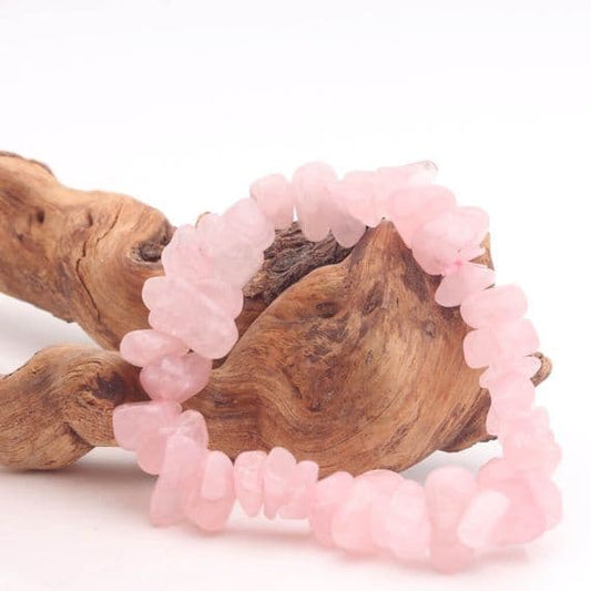 Rose Quartz Chip Bracelet